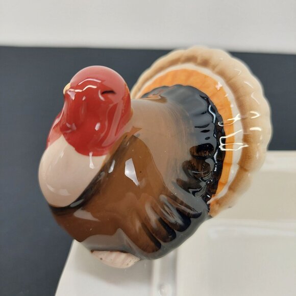 Nora Fleming Gobble turkey Ceramic Thanksgiving Serving Tray Charm Decor Fall - Picture 2 of 4